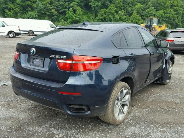 5UXFG8C54EL593104 - 2014 BMW X6 XDRIVE5 BLUE photo 4