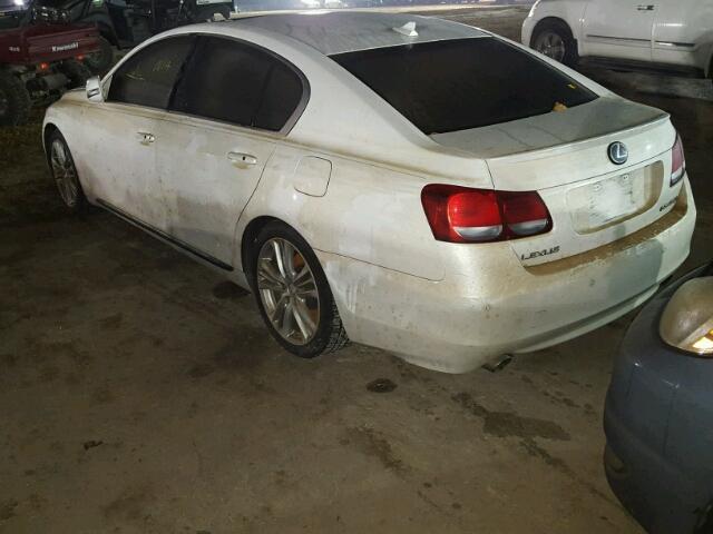 JTHBC96S885015954 - 2008 LEXUS GS WHITE photo 3