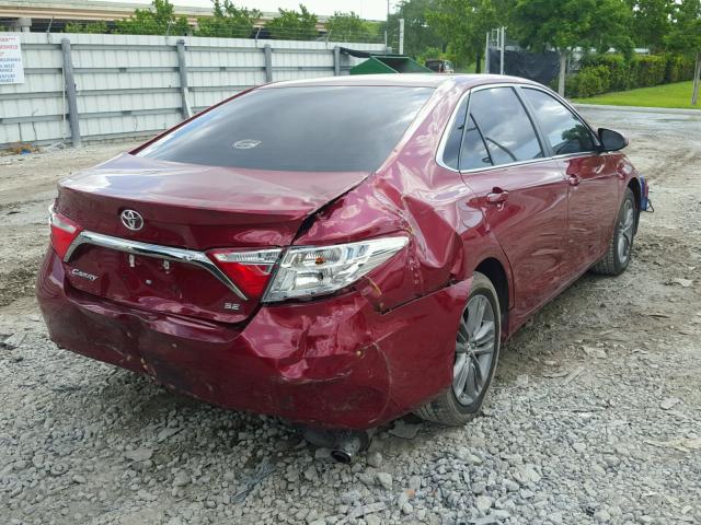 4T1BF1FKXFU936310 - 2015 TOYOTA CAMRY LE RED photo 4