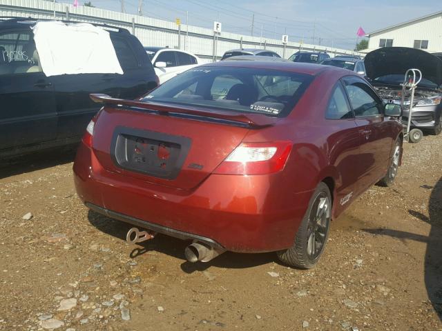 2HGFG21557H700499 - 2007 HONDA CIVIC SI RED photo 4