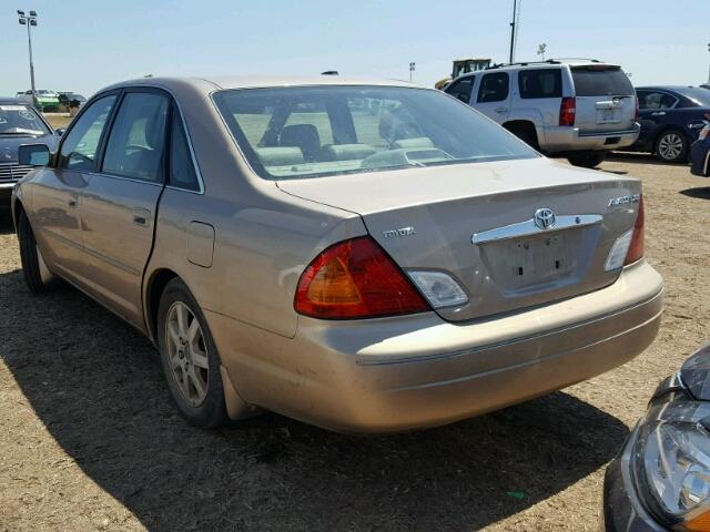 4T1BF28B61U125650 - 2001 TOYOTA AVALON TAN photo 3