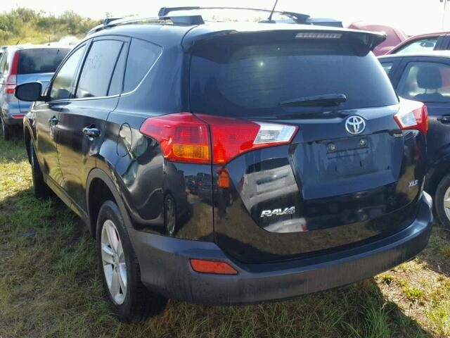 2T3WFREVXEW090939 - 2014 TOYOTA RAV4 BLACK photo 3