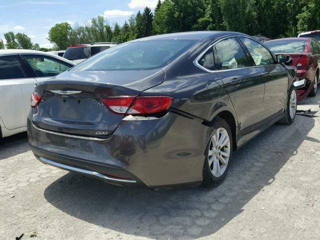 1C3CCCAB0FN754439 - 2015 CHRYSLER 200 LIMITE GRAY photo 4