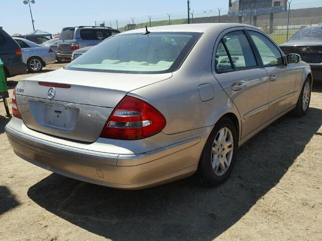 WDBUF65JX3A115660 - 2003 MERCEDES-BENZ E BEIGE photo 4