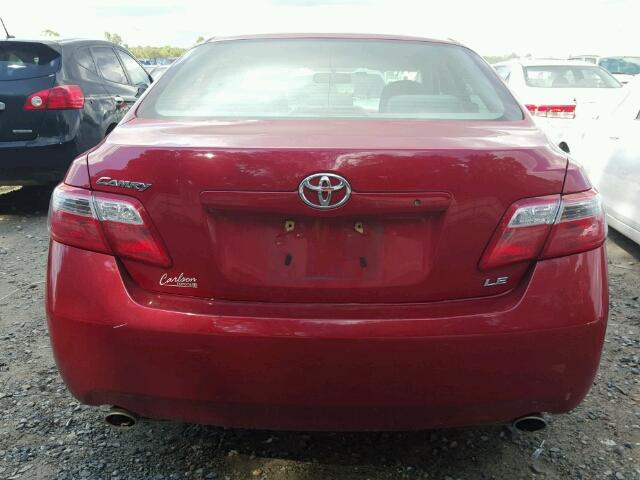 4T1BK46K29U076730 - 2009 TOYOTA CAMRY SE RED photo 10