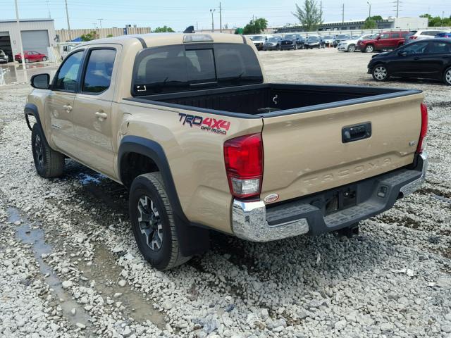 5TFCZ5ANXHX086513 - 2017 TOYOTA TACOMA DOU თაფლისფერი ფოტო 3