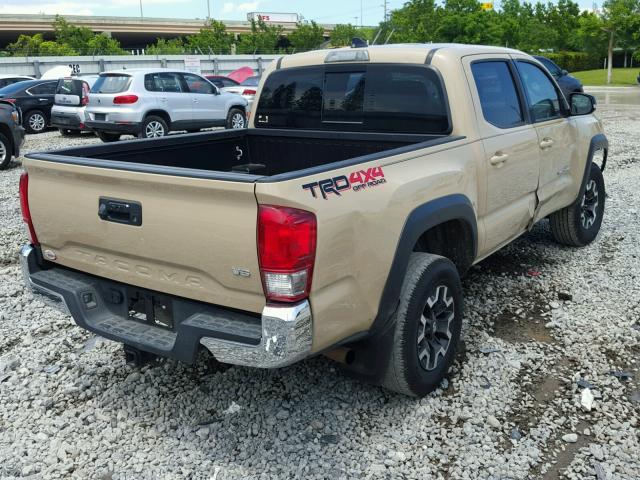 5TFCZ5ANXHX086513 - 2017 TOYOTA TACOMA DOU თაფლისფერი ფოტო 4