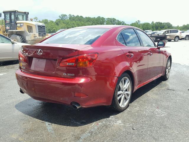 JTHBE262765003955 - 2006 LEXUS IS 350 RED photo 4