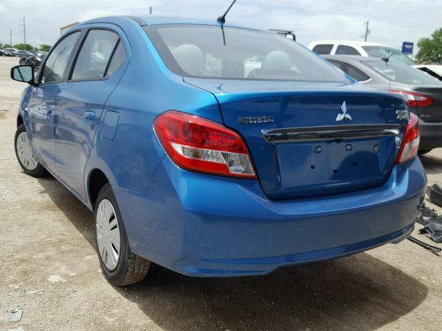 ML32F3FJ6JHF09544 - 2018 MITSUBISHI MIRAGE G4 BLUE photo 3