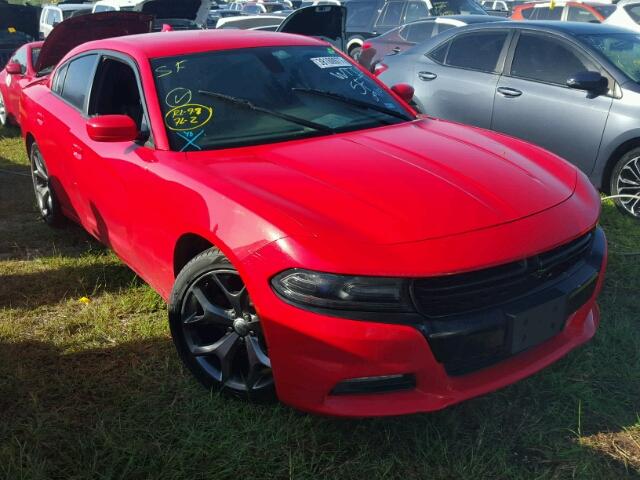 2C3CDXHG3FH817273 - 2015 DODGE CHARGER RED photo 1