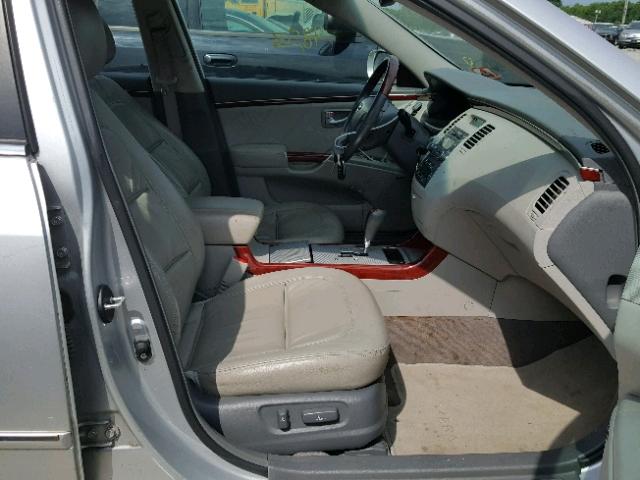 KMHFC46F48A310092 - 2008 HYUNDAI AZERA SE SILVER photo 5