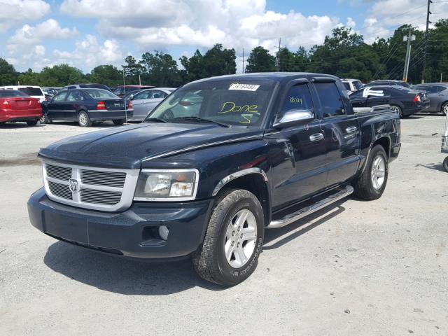 1D7RE3GK4BS574955 - 2011 DODGE DAKOTA SLT GREEN photo 2