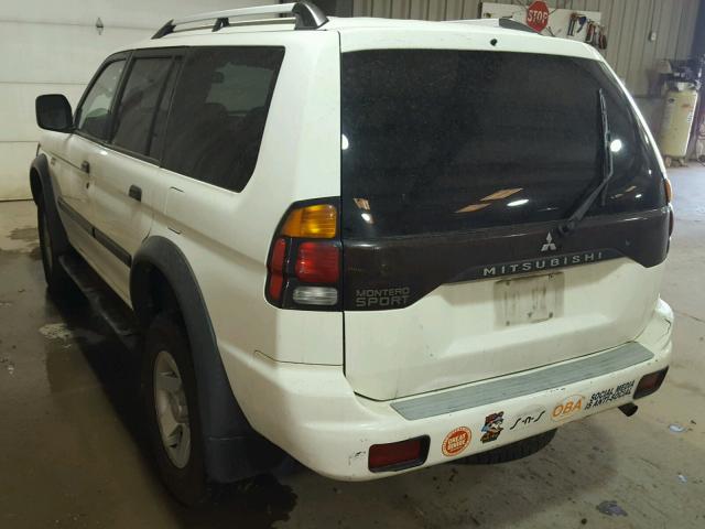 JA4LS21R24J001533 - 2004 MITSUBISHI MONTERO SP WHITE photo 3