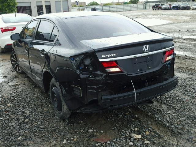 19XFB2F94FE038997 - 2015 HONDA CIVIC EXL 黑色 照片 3