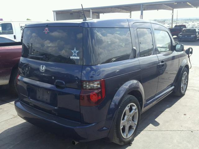 5J6YH18988L008727 - 2008 HONDA ELEMENT SC BLUE photo 4