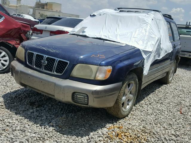 JF1SF65552G739704 - 2002 SUBARU FORESTER S BLUE photo 2
