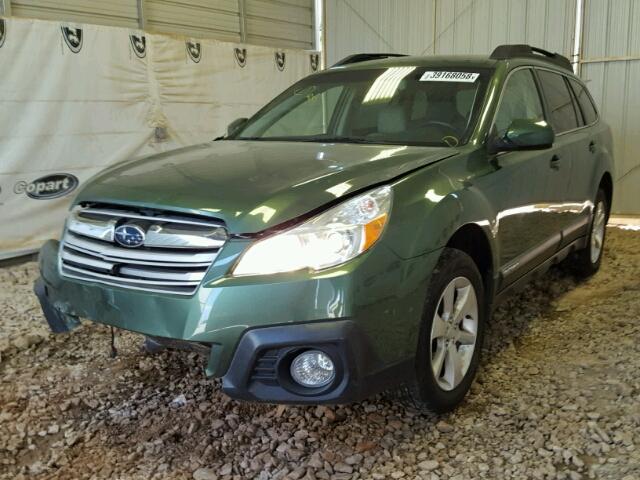 4S4BRBKCXE3311664 - 2014 SUBARU OUTBACK 2. GREEN photo 2