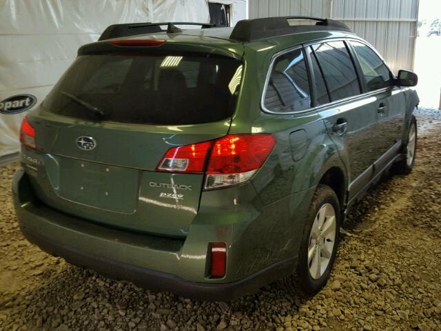 4S4BRBKCXE3311664 - 2014 SUBARU OUTBACK 2. GREEN photo 4