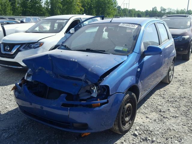KL1TD66637B754936 - 2007 CHEVROLET AVEO BASE Niebieski zdjęcie 2