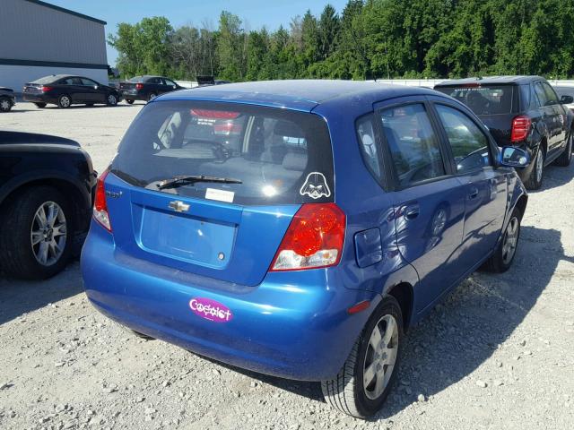 KL1TD66637B754936 - 2007 CHEVROLET AVEO BASE Niebieski zdjęcie 4
