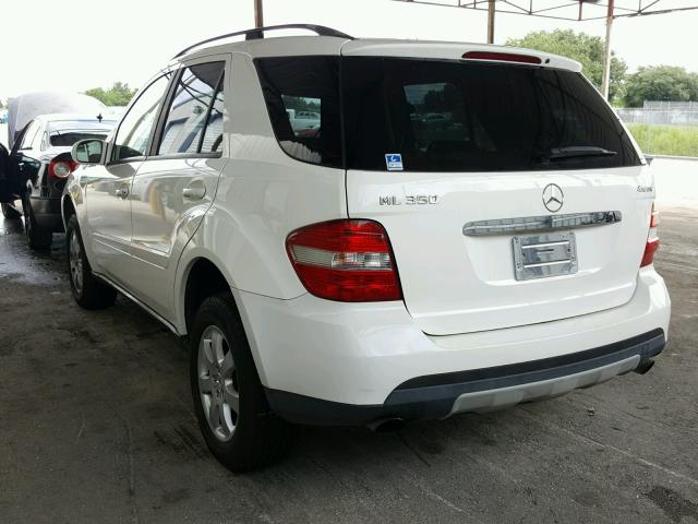 4JGBB86EX6A120049 - 2006 MERCEDES-BENZ ML 350 WHITE photo 3