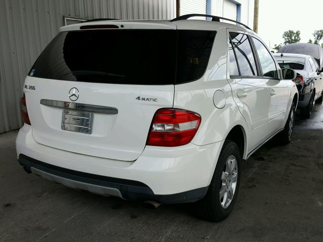 4JGBB86EX6A120049 - 2006 MERCEDES-BENZ ML 350 WHITE photo 4