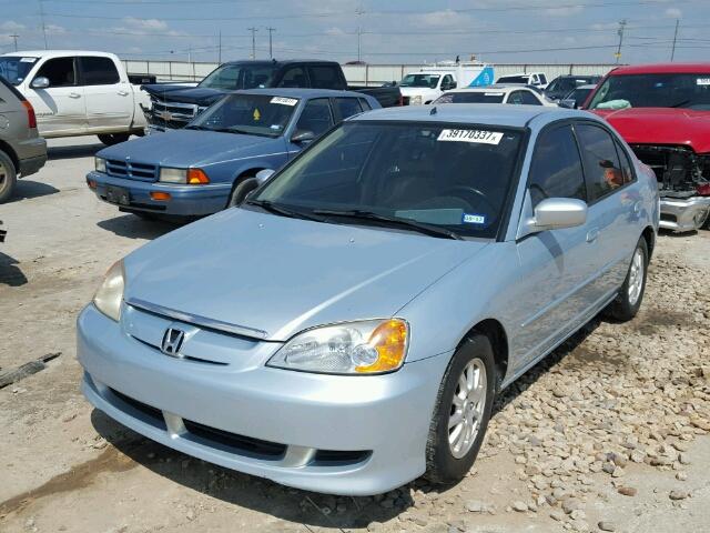 JHMES95653S012962 - 2003 HONDA CIVIC HYBR BLUE photo 2