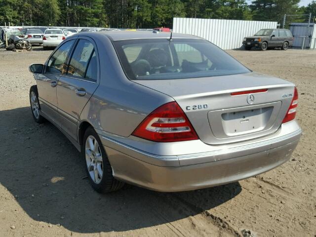 WDBRF92H87F867908 - 2007 MERCEDES-BENZ C 280 4MAT TAN photo 3