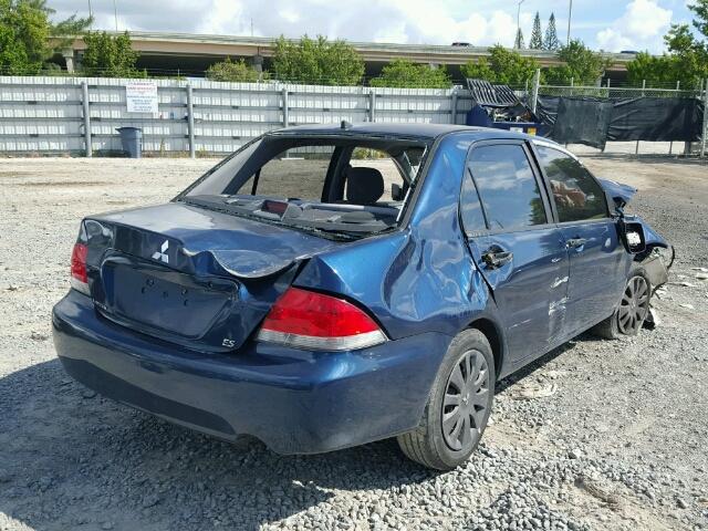 JA3AJ26E86U047468 - 2006 MITSUBISHI LANCER ES BLUE photo 4