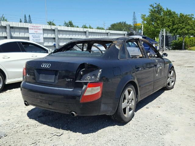 WAUJC68E14A188670 - 2004 AUDI A4 BLACK photo 4