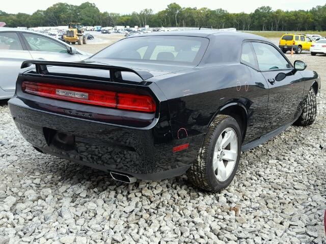 2C3CDYAG3DH535745 - 2013 DODGE CHALLENGER BLACK photo 4