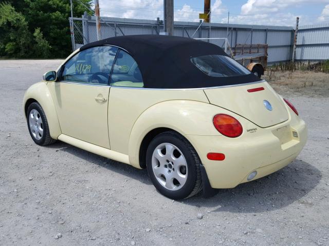 3VWCK21Y73M327890 - 2003 VOLKSWAGEN NEW BEETLE ყვითელი ფოტო 3