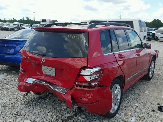 WDCGG5HB2DG018729 - 2013 MERCEDES-BENZ GLK 350 RED photo 4