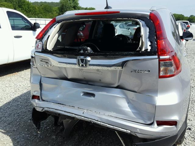 2HKRM4H73GH654346 - 2016 HONDA CR-V EXL SILVER photo 9