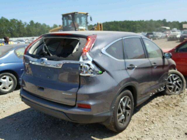 2HKRM3H44GH508134 - 2016 HONDA CR-V SE GRAY photo 4