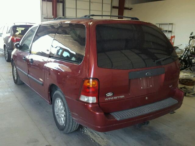 2FMZA51413BB67159 - 2003 FORD WINDSTAR L RED photo 3