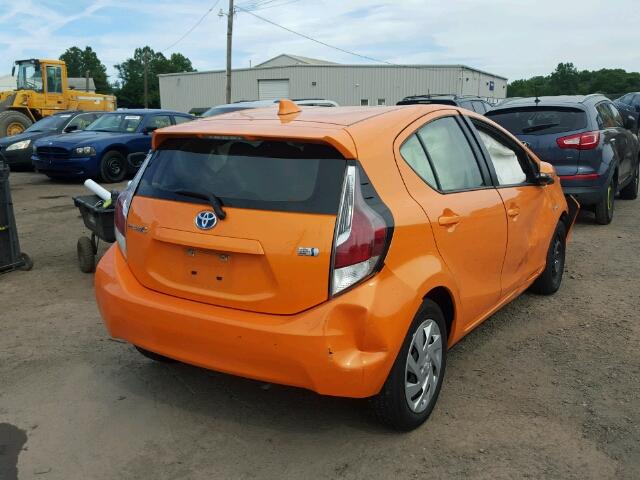 JTDKDTB31F1113562 - 2015 TOYOTA PRIUS C ORANGE photo 4