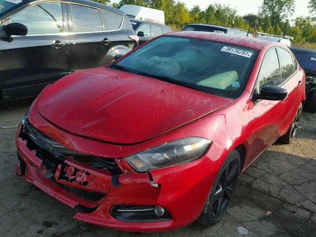 1C3CDFBB7ED776357 - 2014 DODGE DART RED photo 2