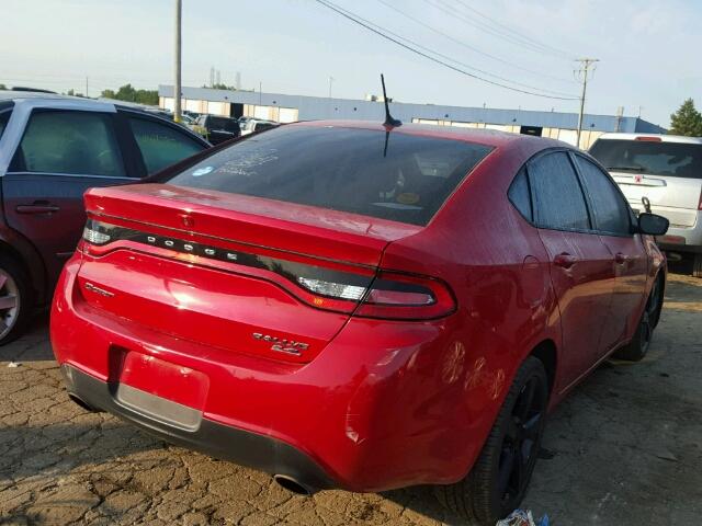 1C3CDFBB7ED776357 - 2014 DODGE DART RED photo 4