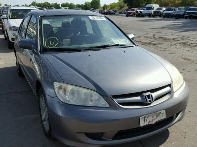 2HGES26784H628083 - 2004 HONDA CIVIC EX GRAY photo 1