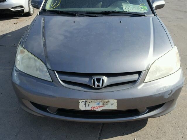 2HGES26784H628083 - 2004 HONDA CIVIC EX GRAY photo 9