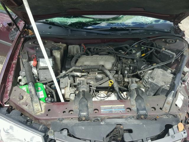 2G1WF52E849373399 - 2004 CHEVROLET IMPALA BURGUNDY photo 7