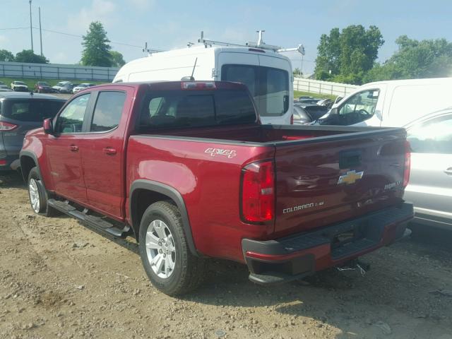 1GCGTCEN3J1174118 - 2018 CHEVROLET COLORADO L MAROON photo 3