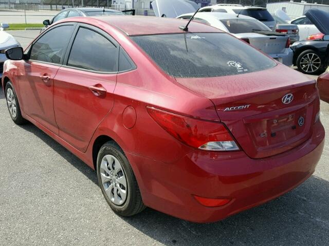 KMHCT4AE5FU906874 - 2015 HYUNDAI ACCENT GLS RED photo 3