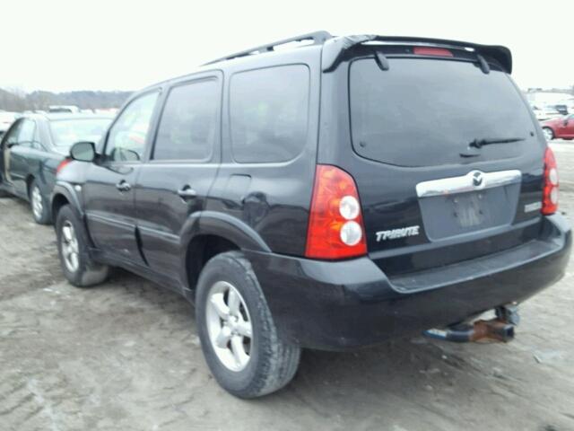 4F2YZ04195KM45635 - 2005 MAZDA TRIBUTE S BLACK photo 3