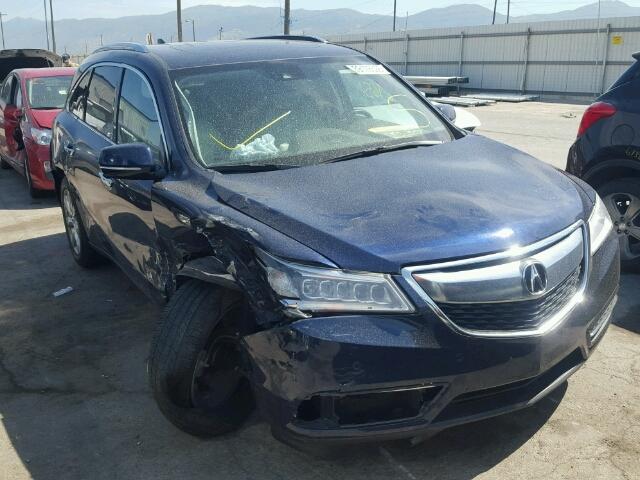 5FRYD4H92GB023694 - 2016 ACURA MDX ADVANC BLUE photo 1