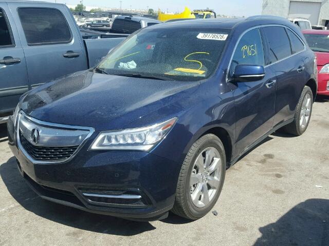 5FRYD4H92GB023694 - 2016 ACURA MDX ADVANC BLUE photo 2