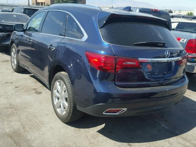 5FRYD4H92GB023694 - 2016 ACURA MDX ADVANC BLUE photo 3