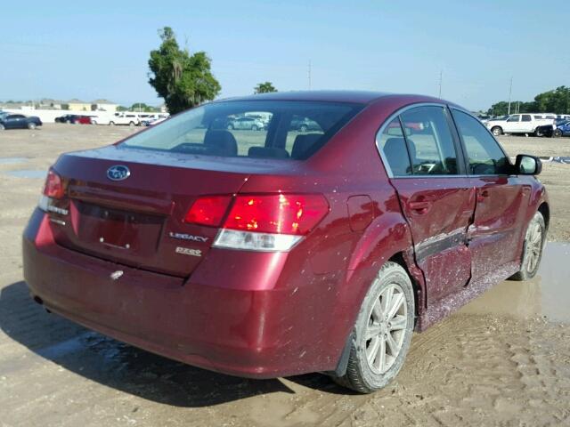 4S3BMBB69A3222983 - 2010 SUBARU LEGACY 2.5 BURGUNDY photo 4