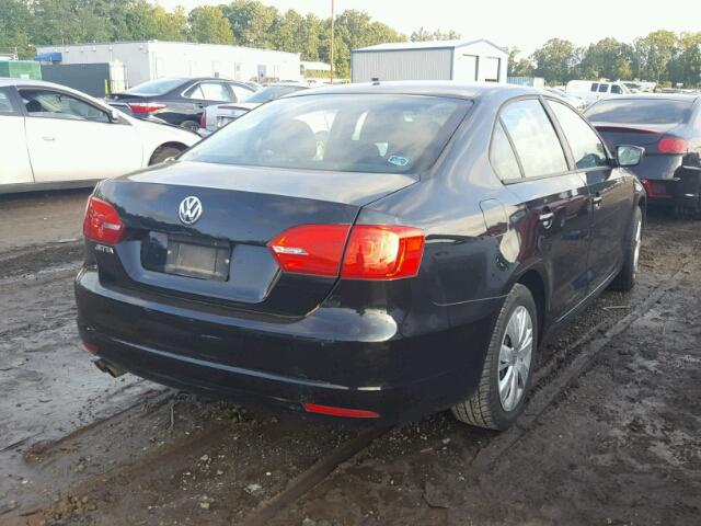 3VW1K7AJ5CM389294 - 2012 VOLKSWAGEN JETTA BASE შავი ფოტო 4